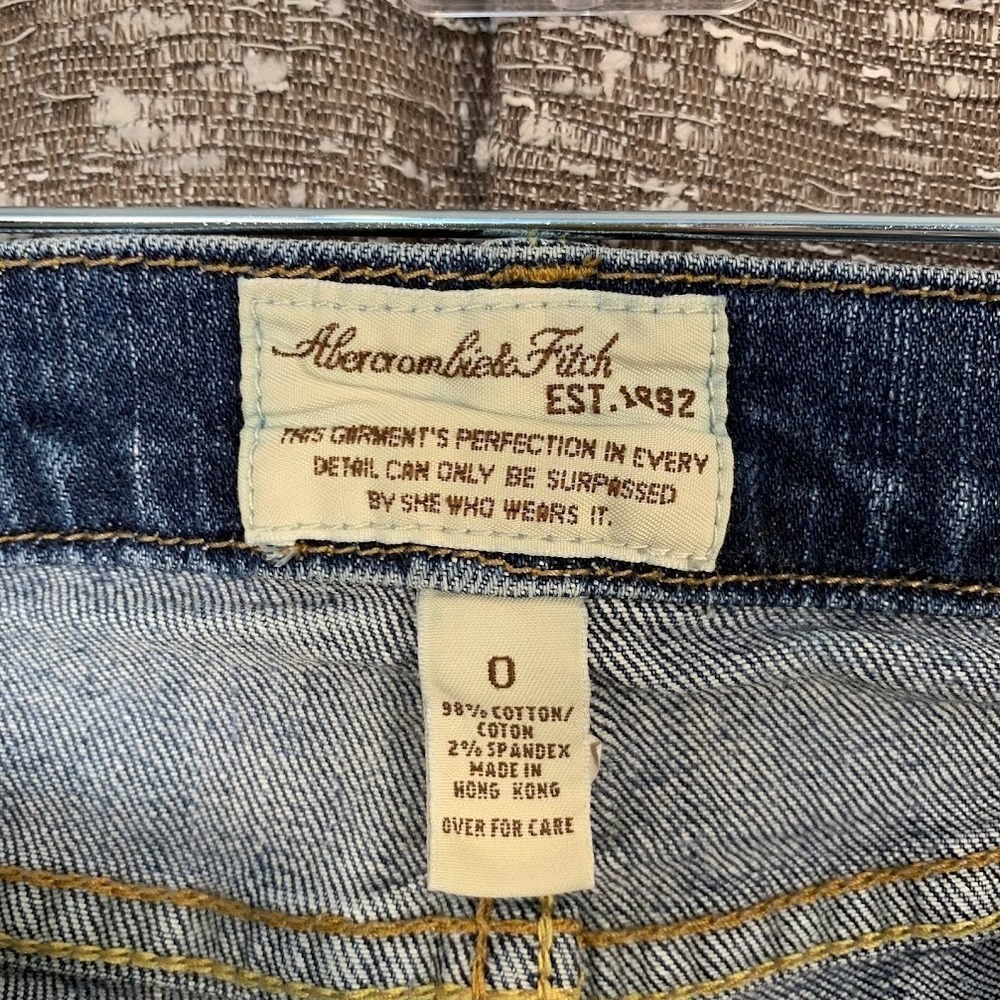Vintage Y2K Abercrombie & Fitch Low Rise Flare Denim Jeans Women's 0 - Picture 12 of 15